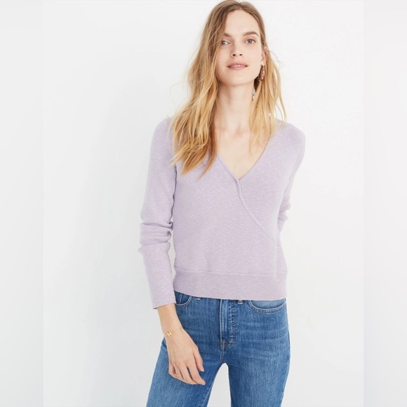 Madewell Wrap-Front Pullover Sweater - Picture 1 of 14